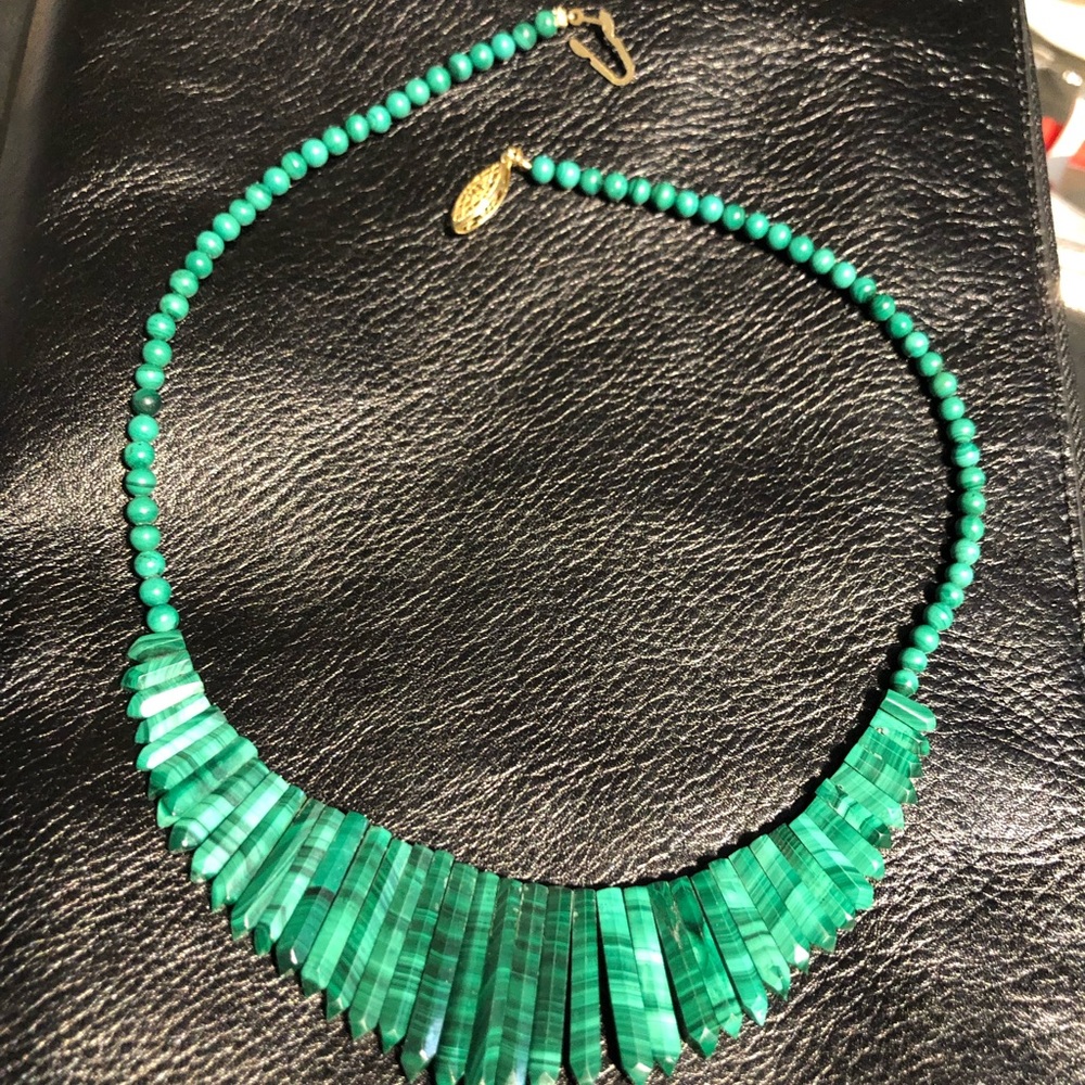 Vintage Malachite necklace - Picture 2 of 3